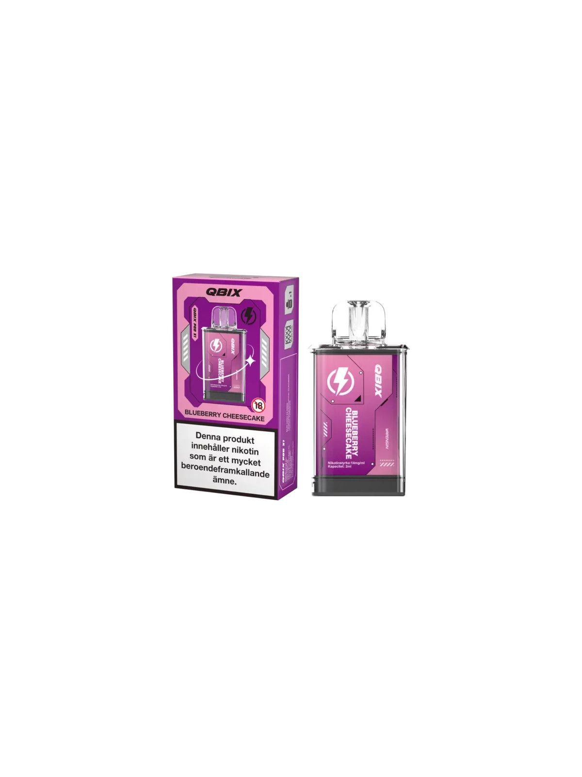QBIX Pod Smak Blueberry Cheesecake 14mg,10P