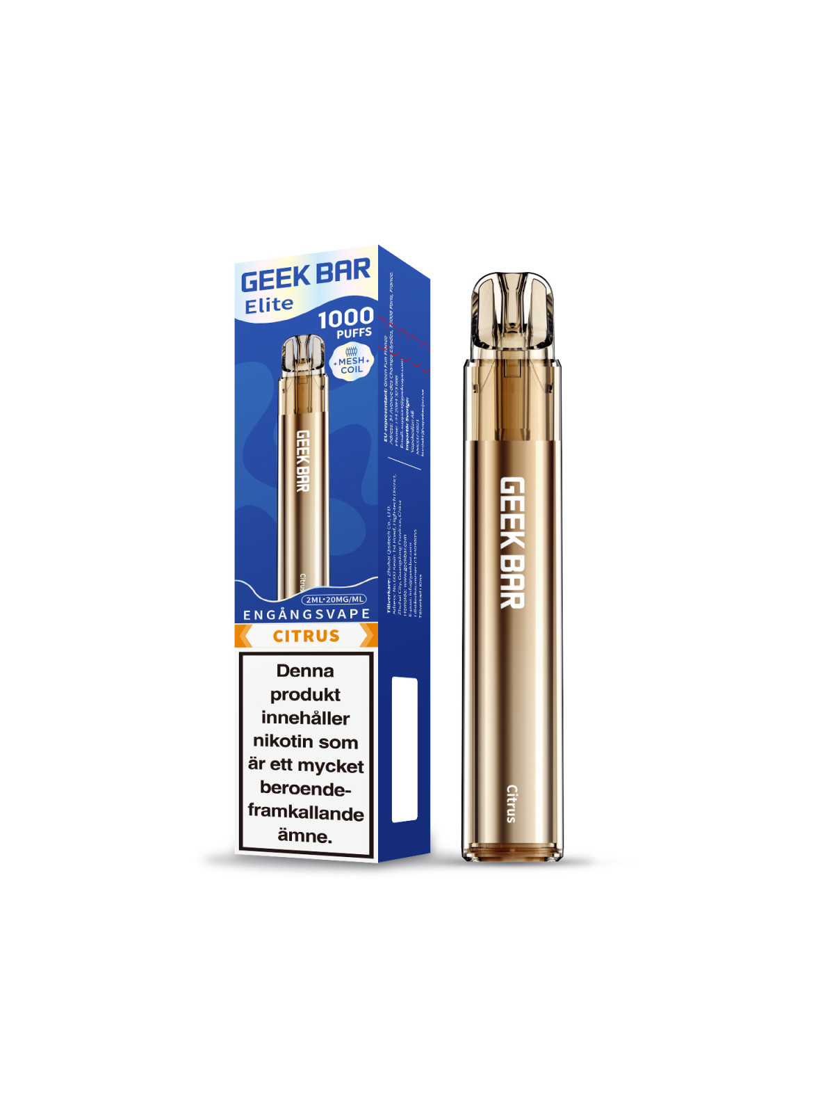 GEEK BAR Elite 1000 Citrus 20mg-10p