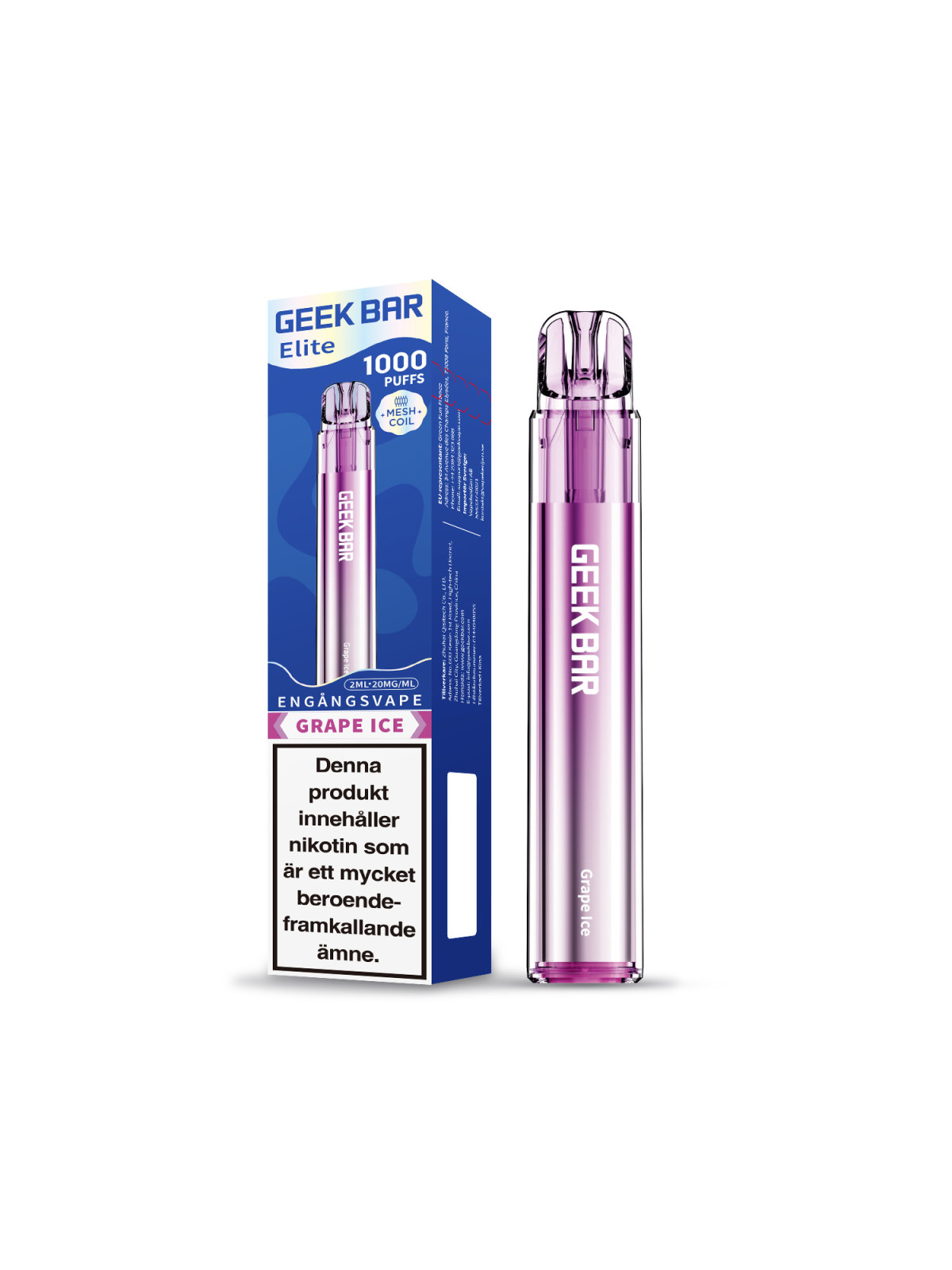 GEEK BAR Elite 1000 Grape Ice 20mg-5P