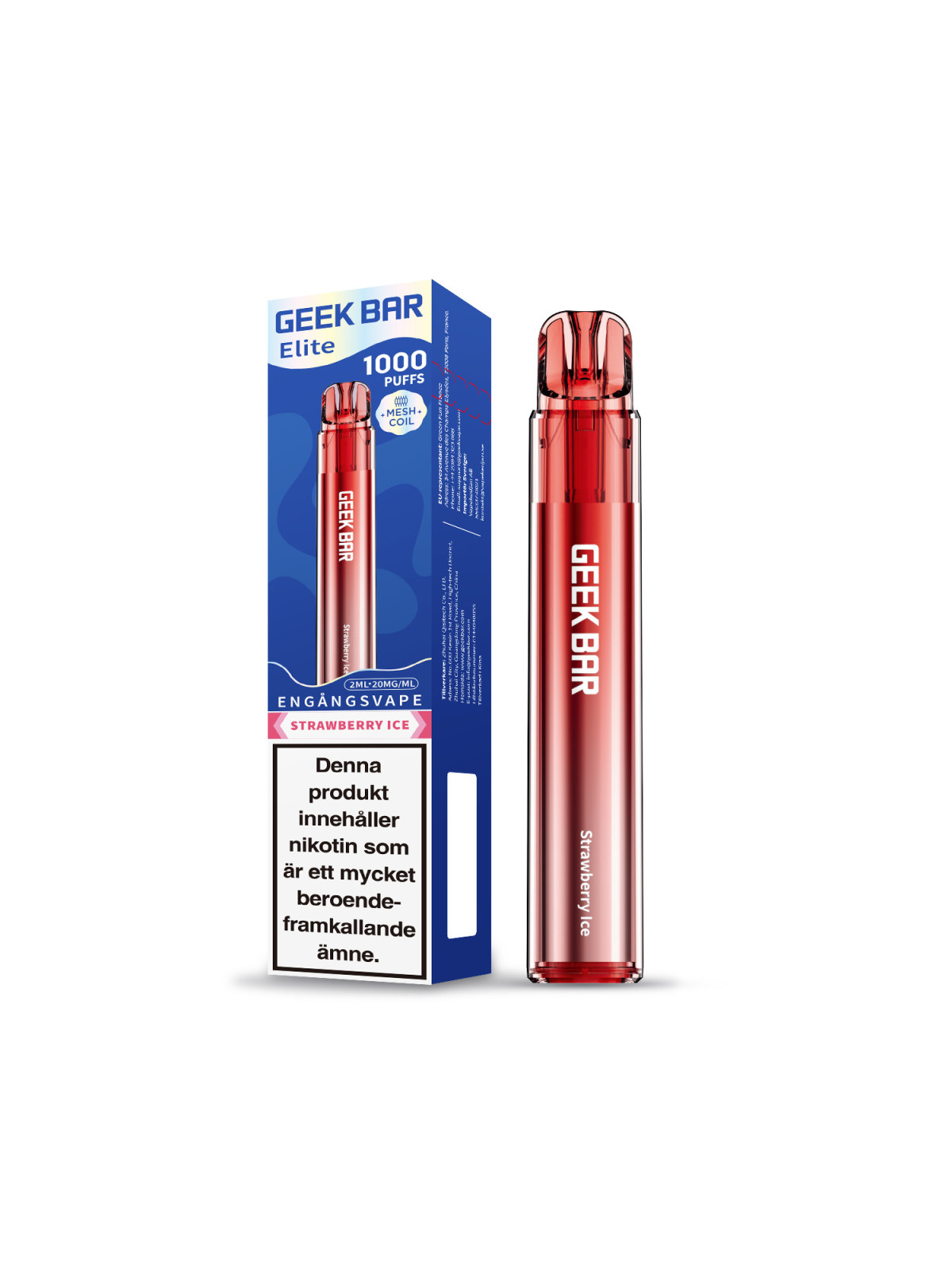 GEEK BAR Elite 1000 Strawberry Ice 20mg-5P
