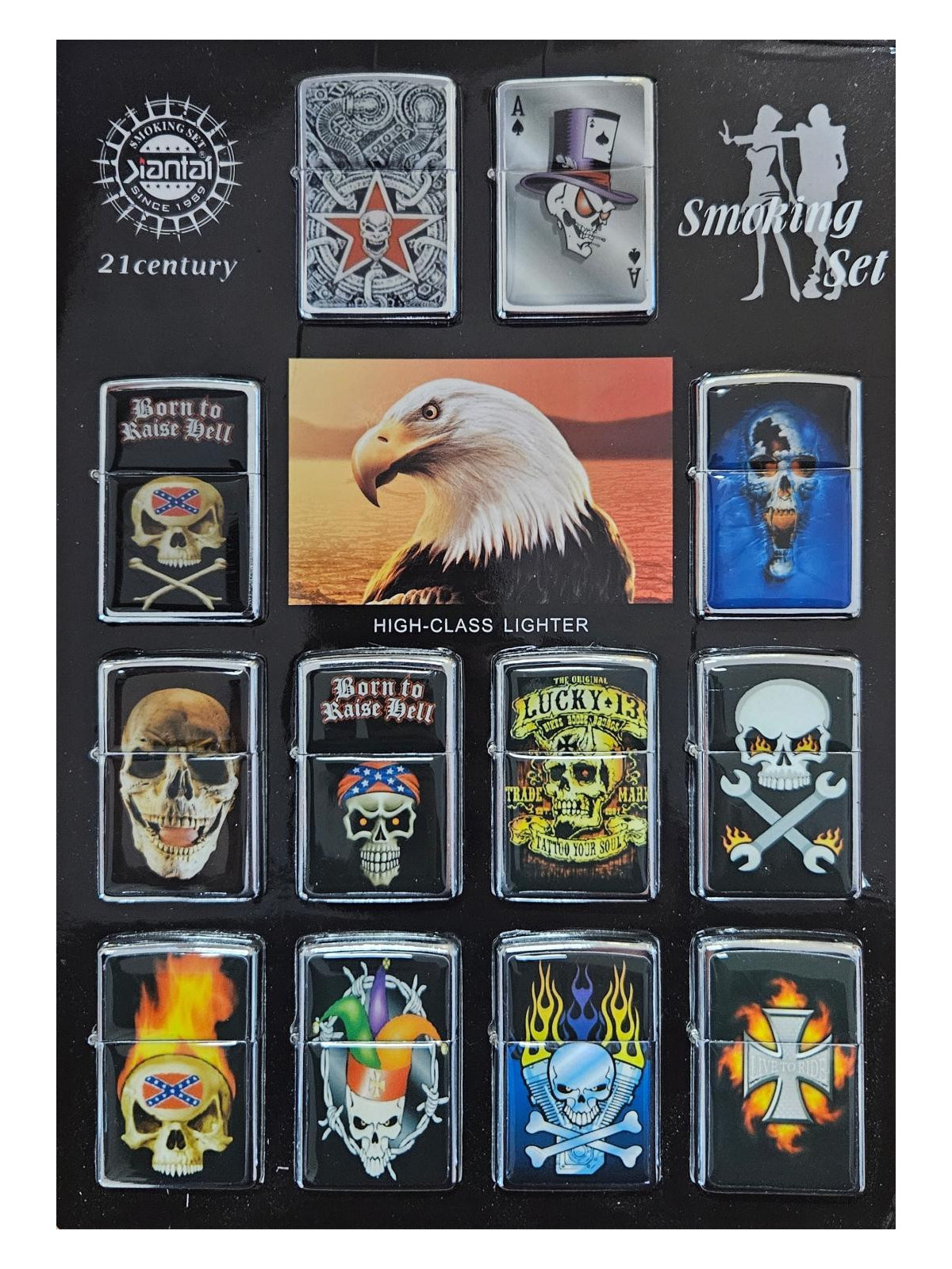 Bensintändare "Skulls Classic" 12-p