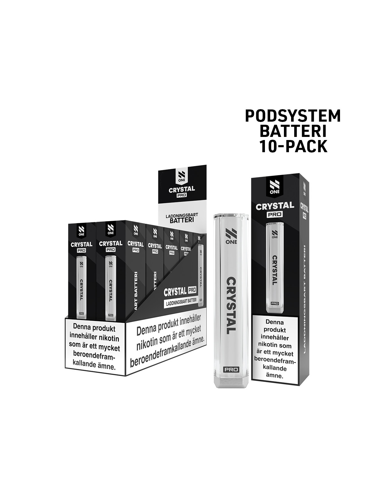 A-N One Crystal-BATTERY-White-10pack