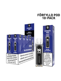 N One Crystal Förfylld Pod-Blue Raspberry-10P