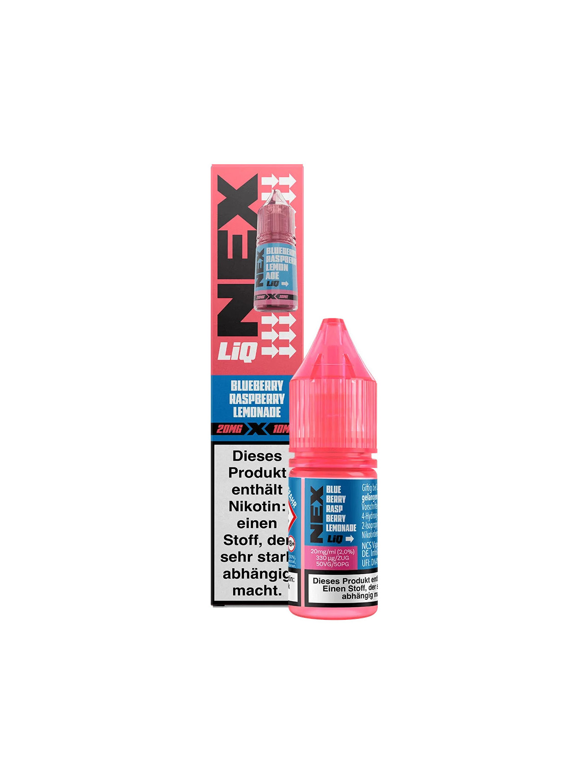 NexLiq By Pod Salt Blueberry Raspberry Lemonade,14MG-10ML,10-pack